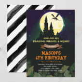 Uitnodiging voor het kasteel van Dragon (Voorkant / Achterkant)