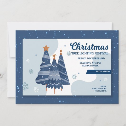 Uitnodiging voor het kerstboomverlichtingsfestival (Voorkant)