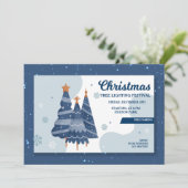 Uitnodiging voor het kerstboomverlichtingsfestival (Staand voorkant)