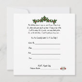 Uitnodiging voor het kerstfeest. (Achterkant)