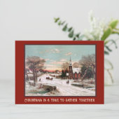 Uitnodiging voor het kerstfeest (Staand voorkant)