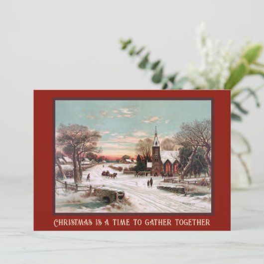 Uitnodiging voor het kerstfeest (Staand voorkant)