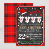 Uitnodiging voor het kerstfeest van het Baby showe (Voorkant / Achterkant)