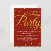 Uitnodiging voor het kerstfeest van het bedrijf (Voorkant / Achterkant)