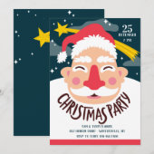 Uitnodiging voor het Kerstfeest van Kerstman met g (Voorkant / Achterkant)