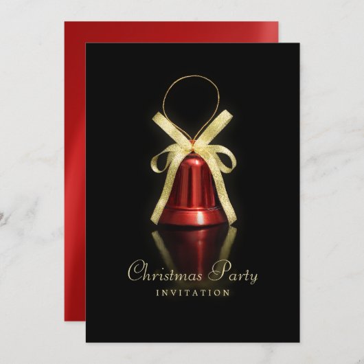 uitnodiging voor het kerstfeest van Red Bell (Voorkant / Achterkant)