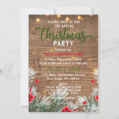 Uitnodiging voor het kerstfeest van Winter Greens  (Voorkant)