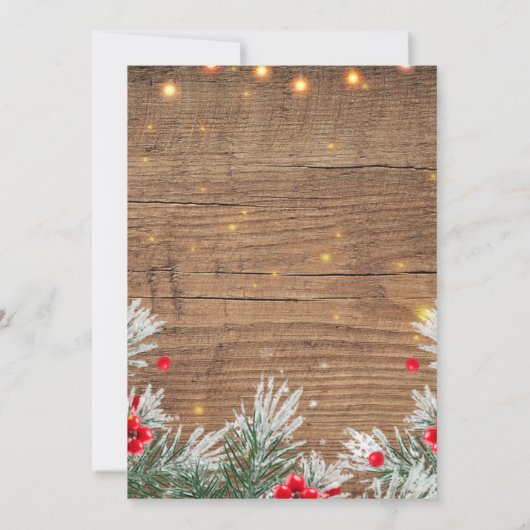 Uitnodiging voor het kerstfeest van Winter Greens  (Achterkant)