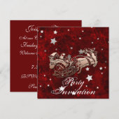 Uitnodiging voor het Kerstmanfeest (Voorkant / Achterkant)