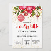 Uitnodiging voor het kerstwinter Baby shower (Voorkant)