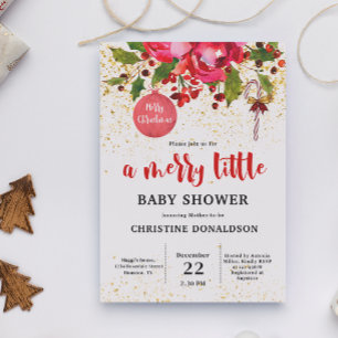 Uitnodiging voor het kerstwinter Baby shower
