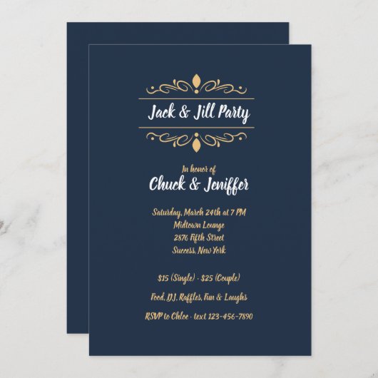 Uitnodiging voor het klim-en-valpartijtje van Jack (Voorkant / Achterkant)