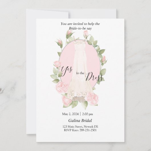 Uitnodiging voor het kopen van een Delicate Roses- (Voorkant)