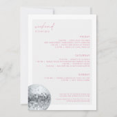 Uitnodiging voor het laatste disco vrijgezellenwee (Achterkant)