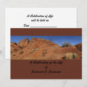 Uitnodiging voor het leven, woestijnheuvels (Voorkant / Achterkant)