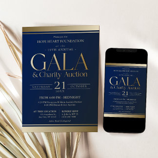 Uitnodiging voor het liefdadigheidsveilinggala in