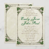 uitnodiging voor het Lijst Twig Ivy Wedding (Voorkant / Achterkant)