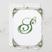 uitnodiging voor het Lijst Twig Ivy Wedding (Achterkant)