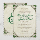 uitnodiging voor het Lijst Twig Ivy Wedding (Voorkant / Achterkant)