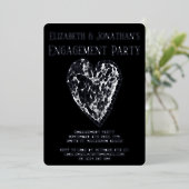 Uitnodiging voor het luxe verlovingsfeest Crystal  (Staand Voorkant)