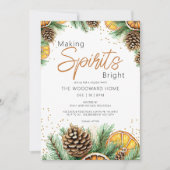 Uitnodiging voor het 'Making Spirits Bright' feest (Voorkant)