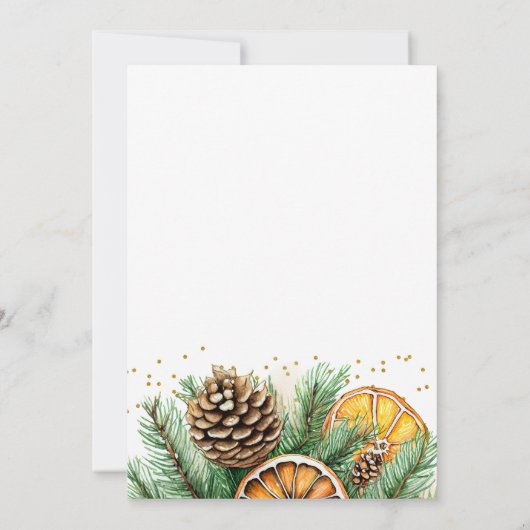 Uitnodiging voor het 'Making Spirits Bright' Kerst (Achterkant)