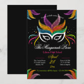 Uitnodiging voor het Maskerade-bal met het Verenma (Voorkant / Achterkant)