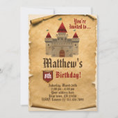 Uitnodiging voor het middeleeuwse kasteel (Voorkant)