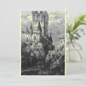 Uitnodiging voor het middeleeuwse kasteel (Staand voorkant)