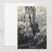 Uitnodiging voor het middeleeuwse kasteel (Voorkant / Achterkant)