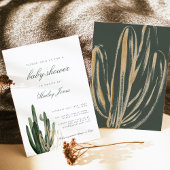 Uitnodiging voor het moderne Cactus Baby shower