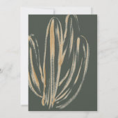 Uitnodiging voor het moderne Cactus Baby shower (Achterkant)