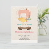 uitnodiging voor het naaien van thema's voor verj (Staand voorkant)