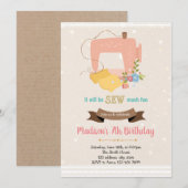 uitnodiging voor het naaien van thema's voor verj (Voorkant / Achterkant)