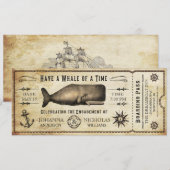 Uitnodiging voor het Nautical Whale Engagement Par (Voorkant / Achterkant)