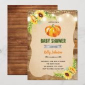 Uitnodiging voor het nemen van een douche met zonn (Voorkant / Achterkant)