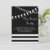 Uitnodiging voor het nieuwjaar van de Zwarte & Wit (Staand voorkant)