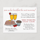 Uitnodiging voor het ontbijt op de bruiloft briefkaart (Achterkant)