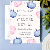 Uitnodiging voor het onthullen van het geslacht in