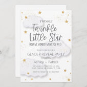 Uitnodiging voor het onthullen van het geslacht me (Voorkant / Achterkant)