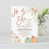 Uitnodiging voor het onthullen van het geslacht va (Staand voorkant)