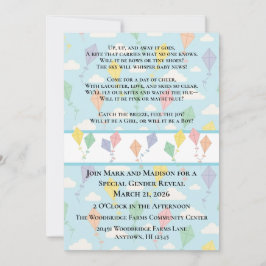 Uitnodiging voor het onthullen van het geslacht va