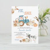 Uitnodiging voor het onthullen van het geslacht va (Staand voorkant)