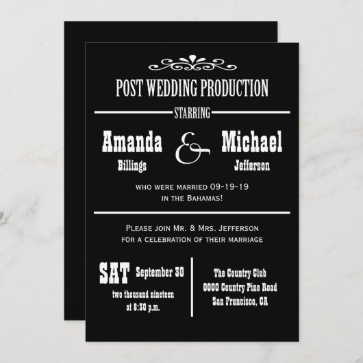 Uitnodiging voor het ontvangen van postweddenschap (Voorkant / Achterkant)