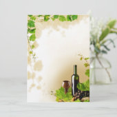 Uitnodiging voor het ontwerpen van wijn (Staand voorkant)