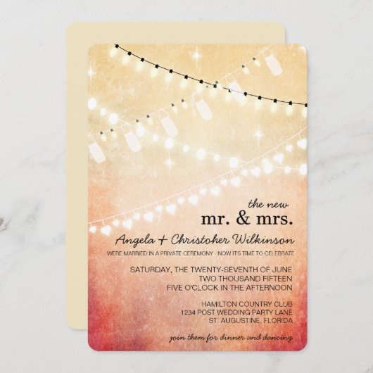 Uitnodiging voor het opnemen van Romantic String L (Voorkant / Achterkant)