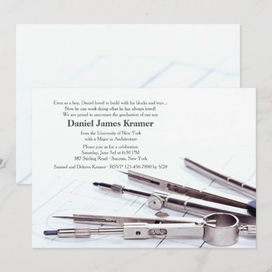 Uitnodiging voor het opstellen van Afstuderen (Voorkant / Achterkant)