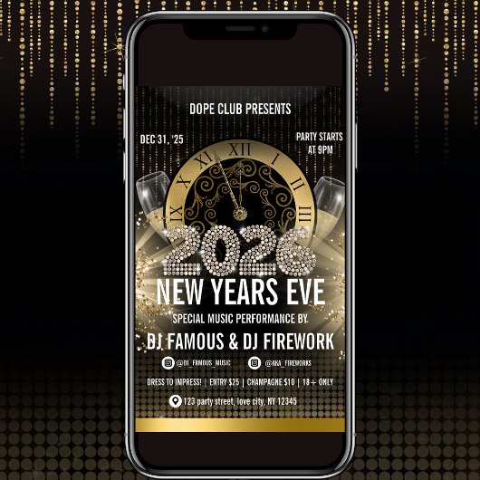 Uitnodiging voor het oud en nieuw feest van 2026 G