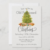 Uitnodiging voor het oude kerstfeest (Voorkant)