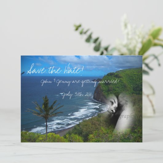 Uitnodiging voor het paradijs thema (Staand voorkant)